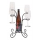 Panacea Wine Bottle and Glasses Caddy